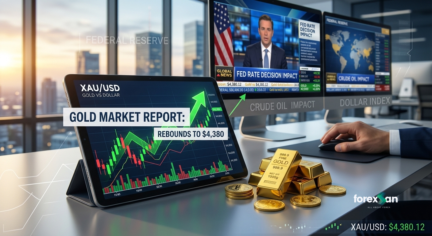 Gold Market Report: XAU/USD Rebounds Toward $4,380 as Dollar & Yields Cooldown